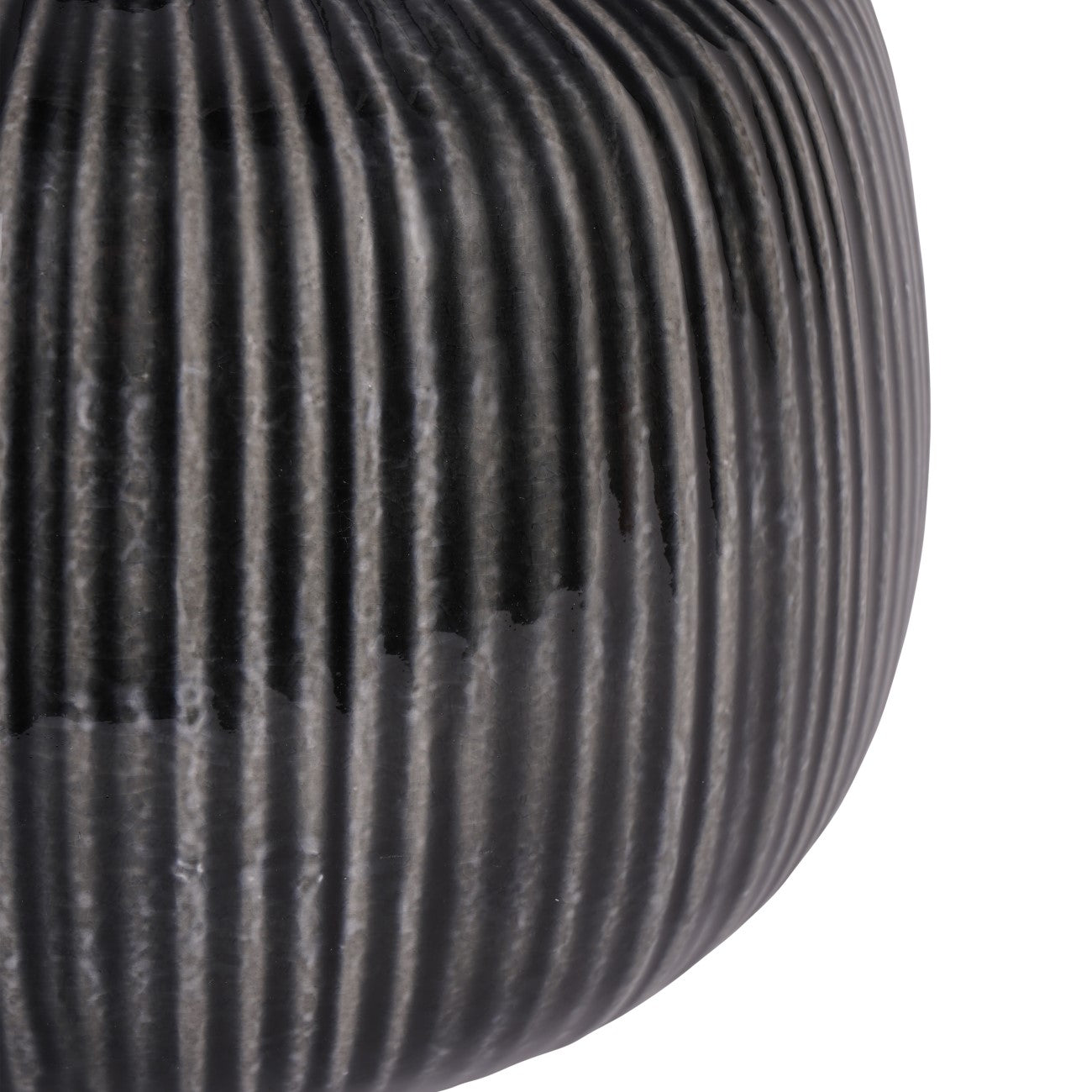 Bruno Striped Charcoal Ceramic Table Lamp